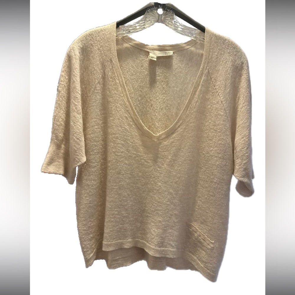 Eileen Fisher camel blend V-neck sweater